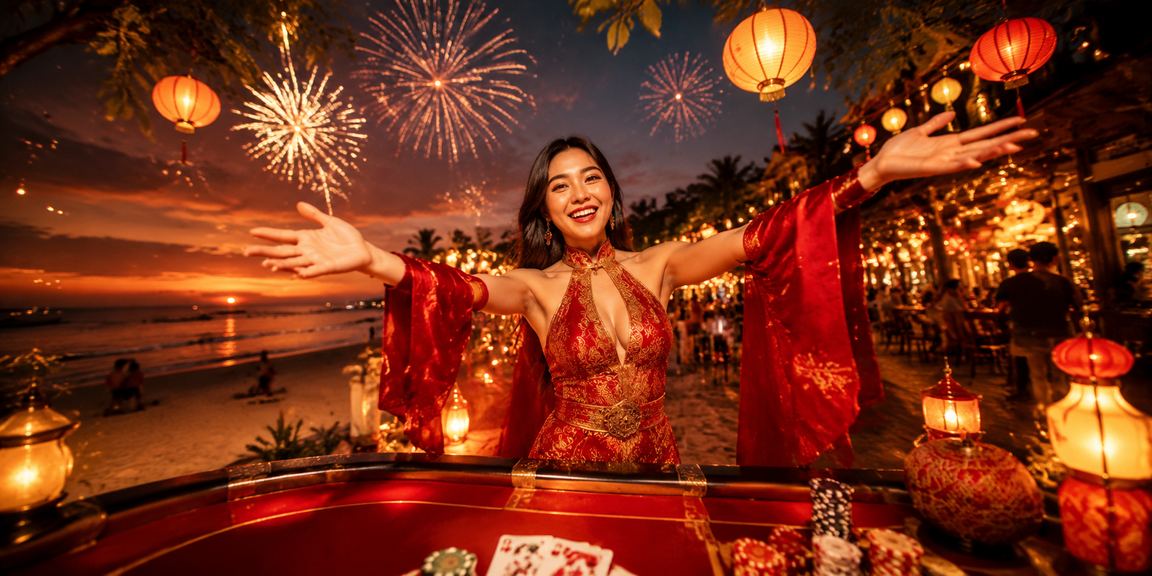 Bàn chơi Baccarat về đêm tại chợ đêm Đà Nẵng